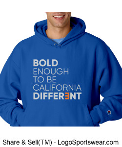 BOLD Hooded Sweatshirt - Athletic Royal Design Zoom