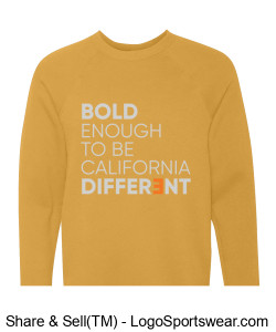 BOLD Crewneck Sweatshirt - Heather Mustard Design Zoom