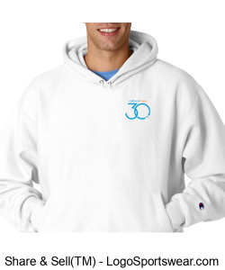 30th Anniversary Hooded Sweatshirt - White Design Zoom