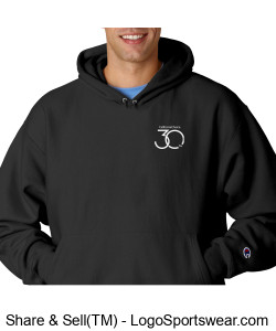30th Anniversary Hooded Sweatshirt - Black Design Zoom